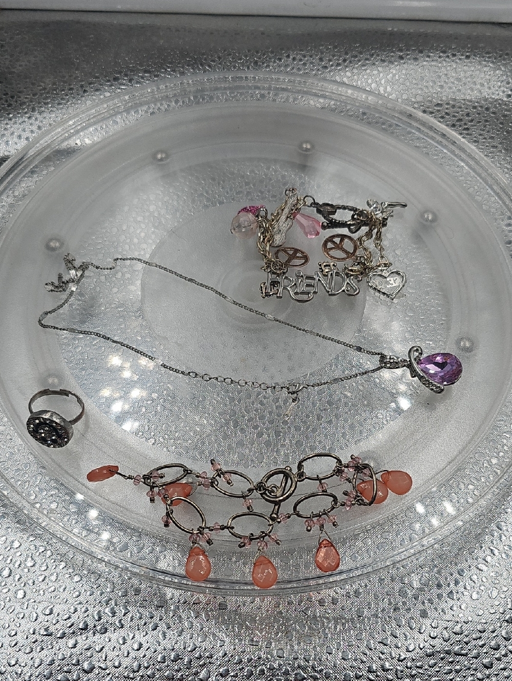 2 Bracelet & 1 Necklace With A Ring